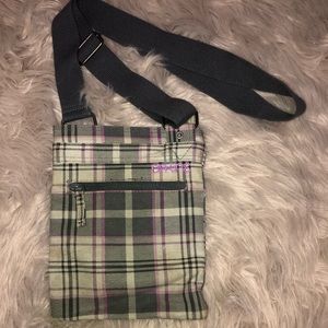 Dakine Grey and Purple Small Crossbody Purse!